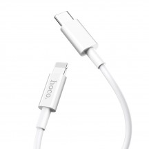 Cablu Hoco Data Cable Swift PD  - USB Type-C to Lightning, 18W, 3A, 1.0m - White X36
