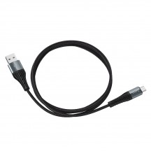Cablu Hoco Data Cable Cool Charging  - USB-A to Micro-USB, 12W, 2.4A, 1.0m - Black X38