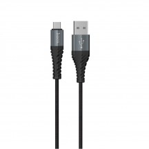 Cablu Hoco Data Cable Cool Charging  - USB-A to Micro-USB, 12W, 2.4A, 1.0m - Black X38