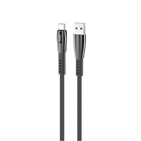 Cablu Hoco Data Cable Splendor  - USB-A to USB Type-C, 2.4A, 1.2m - Grey U70