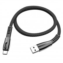 Cablu Hoco Data Cable Splendor  - USB-A to USB Type-C, 2.4A, 1.2m - Grey U70