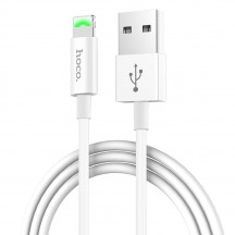 Cablu Hoco Data Cable Satellite  - USB-A to Lightning, 12W, 2.4A, 1.0m - White X43