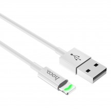 Cablu Hoco Data Cable Satellite  - USB-A to Lightning, 12W, 2.4A, 1.0m - White X43