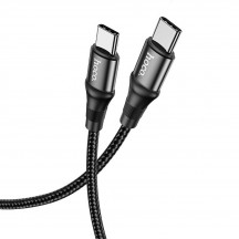 Cablu Hoco Data Cable Exquisito  - USB Type-C to USB Type-C, PD 100W, 5A, 1m - Black X50