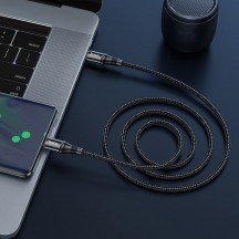 Cablu Hoco Data Cable Exquisito  - USB Type-C to USB Type-C, PD 100W, 5A, 1m - Black X50