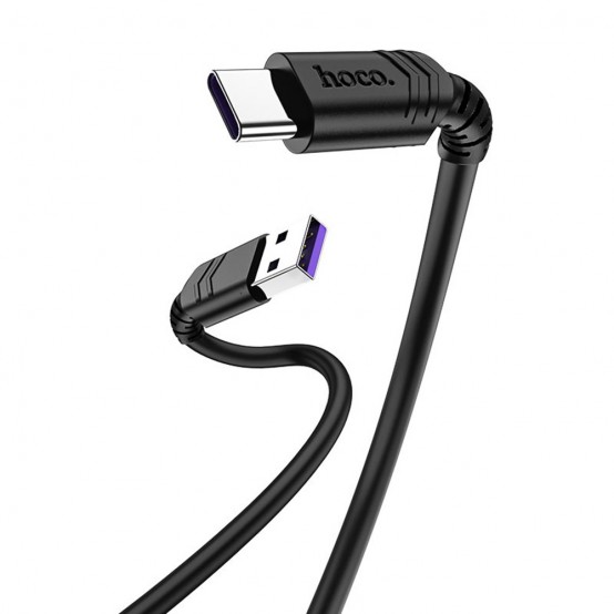 Cablu Hoco Data Cable Fortune  - USB-A to USB Type-C, 5A, 1.0m - Black X62