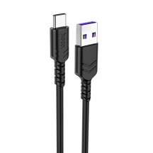 Cablu Hoco Data Cable Fortune  - USB-A to USB Type-C, 5A, 1.0m - Black X62