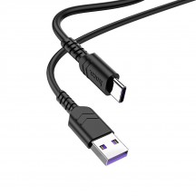 Cablu Hoco Data Cable Fortune  - USB-A to USB Type-C, 5A, 1.0m - Black X62