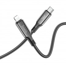 Cablu Hoco Data Cable Extreme  - Type-C to Lightning, Charging Power Display, 20W, 1.2m - Black S51
