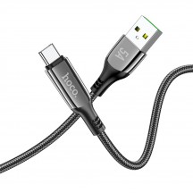 Cablu Hoco Data Cable Extreme  - USB to Type-C, Fast Charging Power Display, 5A, 1.2m - Black S51