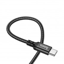 Cablu Hoco Data Cable Double  - USB Type-C to USB Type-C, 60W, 3A, 1.0m - Black X14