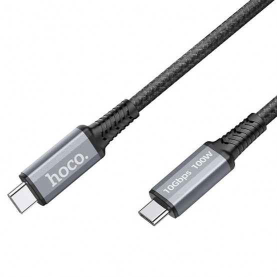 Cablu Hoco Data Cable  - USB Type-C to USB Type-C, 100W, 3A, 4K 60Hz, 1.8m - Black US01
