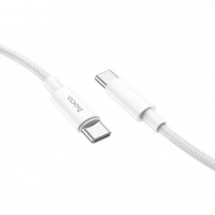 Cablu Hoco Data Cable True Color  - USB Type-C to USB Type-C, 3A, 1.0m - Silver X68