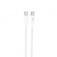 Cablu Hoco Data Cable True Color  - USB Type-C to USB Type-C, 3A, 1.0m - Silver X68