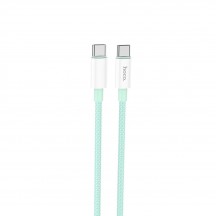 Cablu Hoco Data Cable True Color  - USB Type-C to USB Type-C, 3A, 1.0m - Green X68