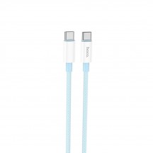 Cablu Hoco Data Cable True Color  - USB Type-C to USB Type-C, 3A, 2.0m - Blue X68