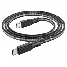 Cablu Hoco Data Cable Jaeger  - USB Type-C to USB Type-C, PD 60W, 3A, 1.0m - Black / White X69