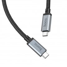 Cablu Hoco Data/Audio/Video Cable  - Type-C to Type-C, USB4 100W, 5A, 4K@60Hz, HD High Speed, Thunderbolt3, 1m - Black US05
