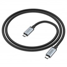 Cablu Hoco Data/Audio/Video Cable  - Type-C to Tupe-C, USB3.2 100W, 5A, 4K@60Hz, HD High Speed, 2m - Black US06