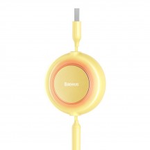 Cablu Baseus Data Cable Bright Mirror 2  - Retractable, USB to Lightning, Type-C, Micro-USB, 3.5A, 480Mbps - Yellow CAMJ010011