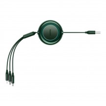 Cablu Baseus Data Cable Bright Mirror 2  - Retractable, USB to Lightning, Type-C, Micro-USB, 3.5A, 480Mbps - Green CAMJ010006