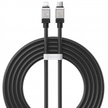 Cablu Baseus Data Cable CoolPlay Series  - USB-C to Lightning Fast Charging, 20W, 2m - Black CAKW000101