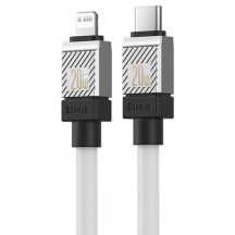 Cablu Baseus Data Cable CoolPlay Series  - USB-C to Lightning Fast Charging, 20W, 2m - White CAKW000102