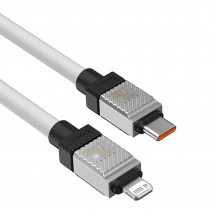 Cablu Baseus Data Cable CoolPlay Series  - USB-C to Lightning Fast Charging, 20W, 2m - White CAKW000102