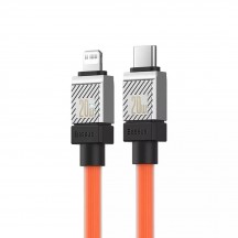 Cablu Baseus Data Cable CoolPlay Series  - USB-C to Lightning Fast Charging, 20W, 2m - Orange CAKW000107