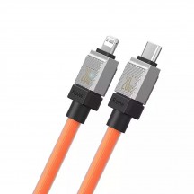 Cablu Baseus Data Cable CoolPlay Series  - USB-C to Lightning Fast Charging, 20W, 2m - Orange CAKW000107