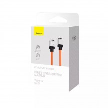 Cablu Baseus Data Cable CoolPlay Series  - USB-C to Lightning Fast Charging, 20W, 2m - Orange CAKW000107