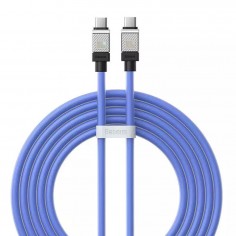 Cablu Baseus Data Cable CoolPlay Series  - Type-C to Type-C Super Fast Charging PD100W, 2m - Blue CAKW000303