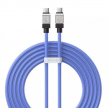 Cablu Baseus Data Cable CoolPlay Series  - Type-C to Type-C Super Fast Charging PD100W, 2m - Blue CAKW000303