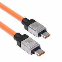 Cablu Baseus Data Cable CoolPlay Series  - Type-C to Type-C Super Fast Charging PD100W, 2m - Orange CAKW000307