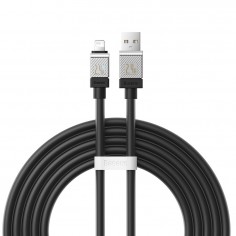 Cablu Baseus Data Cable CoolPlay Series  - USB to Lightning Fast Charging, 2.4A, 2m - Black CAKW000501