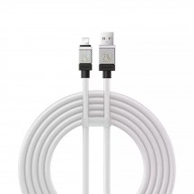 Cablu Baseus Data Cable CoolPlay Series  - USB to Lightning Fast Charging, 2.4A, 2m - White CAKW000502