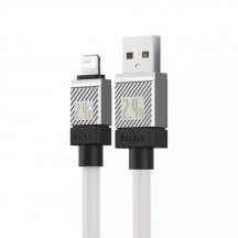 Cablu Baseus Data Cable CoolPlay Series  - USB to Lightning Fast Charging, 2.4A, 2m - White CAKW000502