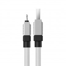 Cablu Baseus Data Cable CoolPlay Series  - USB to Lightning Fast Charging, 2.4A, 2m - White CAKW000502