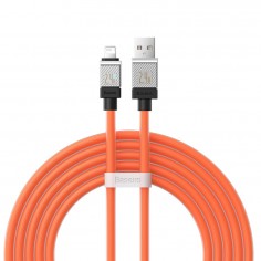 Cablu Baseus Data Cable CoolPlay Series  - USB to Lightning Fast Charging, 2.4A, 2m - Orange CAKW000507