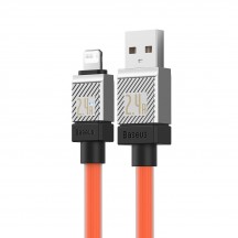 Cablu Baseus Data Cable CoolPlay Series  - USB to Lightning Fast Charging, 2.4A, 2m - Orange CAKW000507