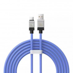 Cablu Baseus Data Cable CoolPlay Series  - USB to Type-C Super Fast Charging PD100W, 2m - Blue CAKW000703