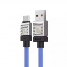 Cablu Baseus Data Cable CoolPlay Series  - USB to Type-C Super Fast Charging PD100W, 2m - Blue CAKW000703