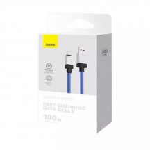 Cablu Baseus Data Cable CoolPlay Series  - USB to Type-C Super Fast Charging PD100W, 2m - Blue CAKW000703