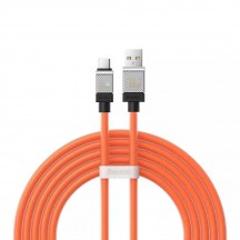 Cablu Baseus Data Cable CoolPlay Series  - USB to Type-C Super Fast Charging PD100W, 2m - Orange CAKW000707