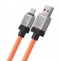 Cablu Baseus Data Cable CoolPlay Series  - USB to Type-C Super Fast Charging PD100W, 2m - Orange CAKW000707