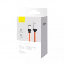 Cablu Baseus Data Cable CoolPlay Series  - USB to Type-C Super Fast Charging PD100W, 2m - Orange CAKW000707