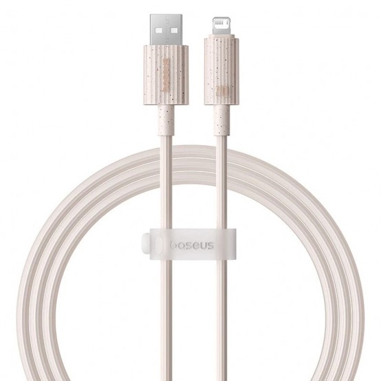 Cablu Baseus Data Cable Habitat Series  - USB to Lightning, 480Mbps, 2.4A, 1m - Wheat Pink P10360200421-00