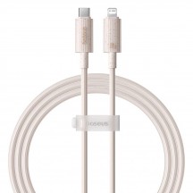 Cablu Baseus Data Cable Habitat Series  - Type-C to Lightning, Fast Charging, 20W, 480Mbps, 1m - Wheat Pink P10360201421-00