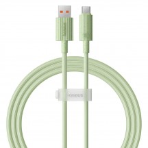 Cablu Baseus Data Cable Habitat Series  - USB to Type-C, Fast Charging, 100W, 480Mbps, 1m - Natural Green P10360203631-00