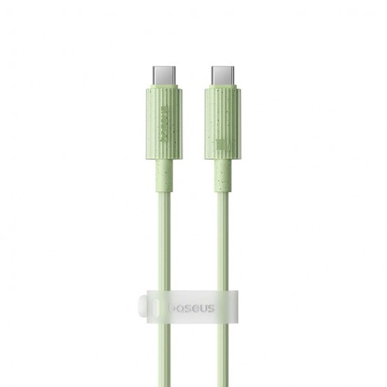 Cablu Baseus Data Cable Habitat Series  - Type-C to USB-C, Super Fast Charge, 100W, 480Mbps, 1m - Natural Green P10360202631-00